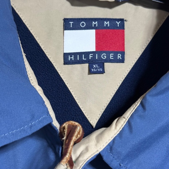 Vintage Tommy Hilfiger Harrington Jacket Crest XL Full Zipper Fleece Lined Blue - Picture 5 of 11